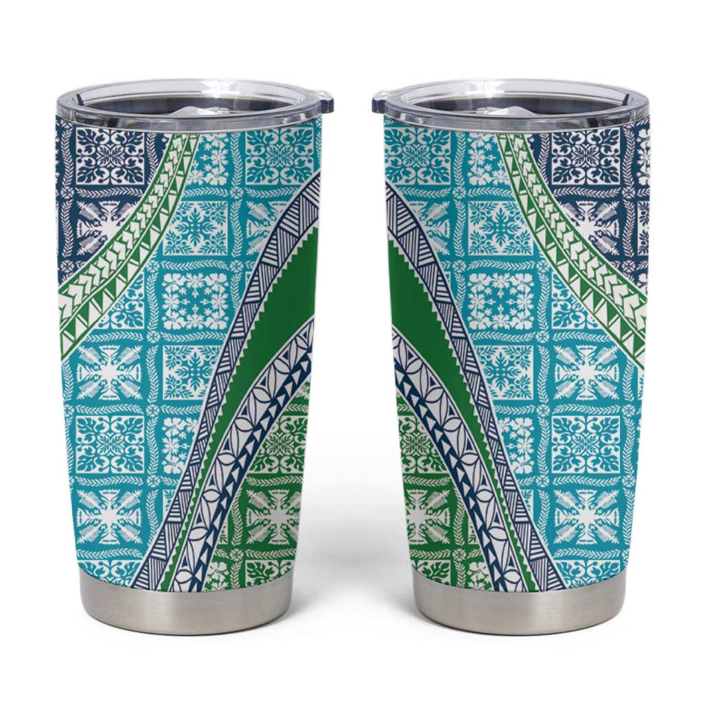 Hawaiian Quilt Pattern Tumbler Cup Fresh Color Mixed - Polynesian Pride