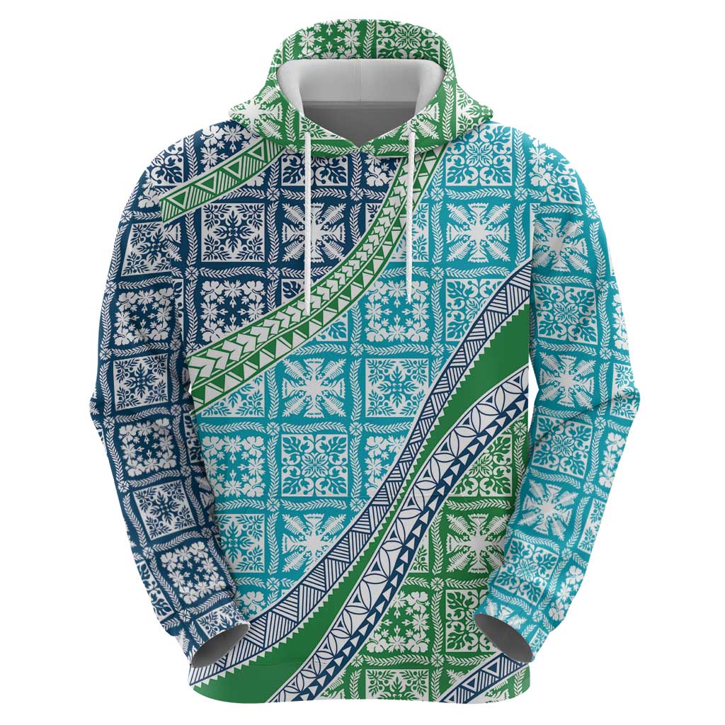 Hawaiian Quilt Pattern Zip Hoodie Fresh Color Mixed - Polynesian Pride