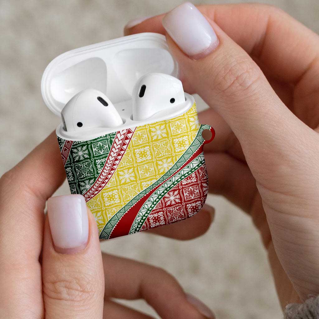 Hawaiian Quilt Pattern AirPods Case Special Color Mixed - Polynesian Pride