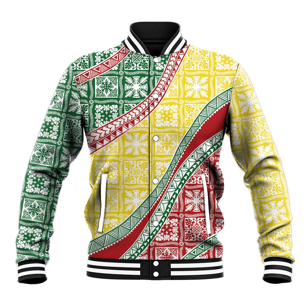 Hawaiian Quilt Pattern Baseball Jacket Special Color Mixed LT01 Unisex Multicolor - Polynesian Pride