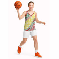 Hawaiian Quilt Pattern Basketball Jersey Special Color Mixed - Polynesian Pride