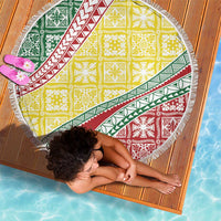 Hawaiian Quilt Pattern Beach Blanket Special Color Mixed LT01 - Polynesian Pride