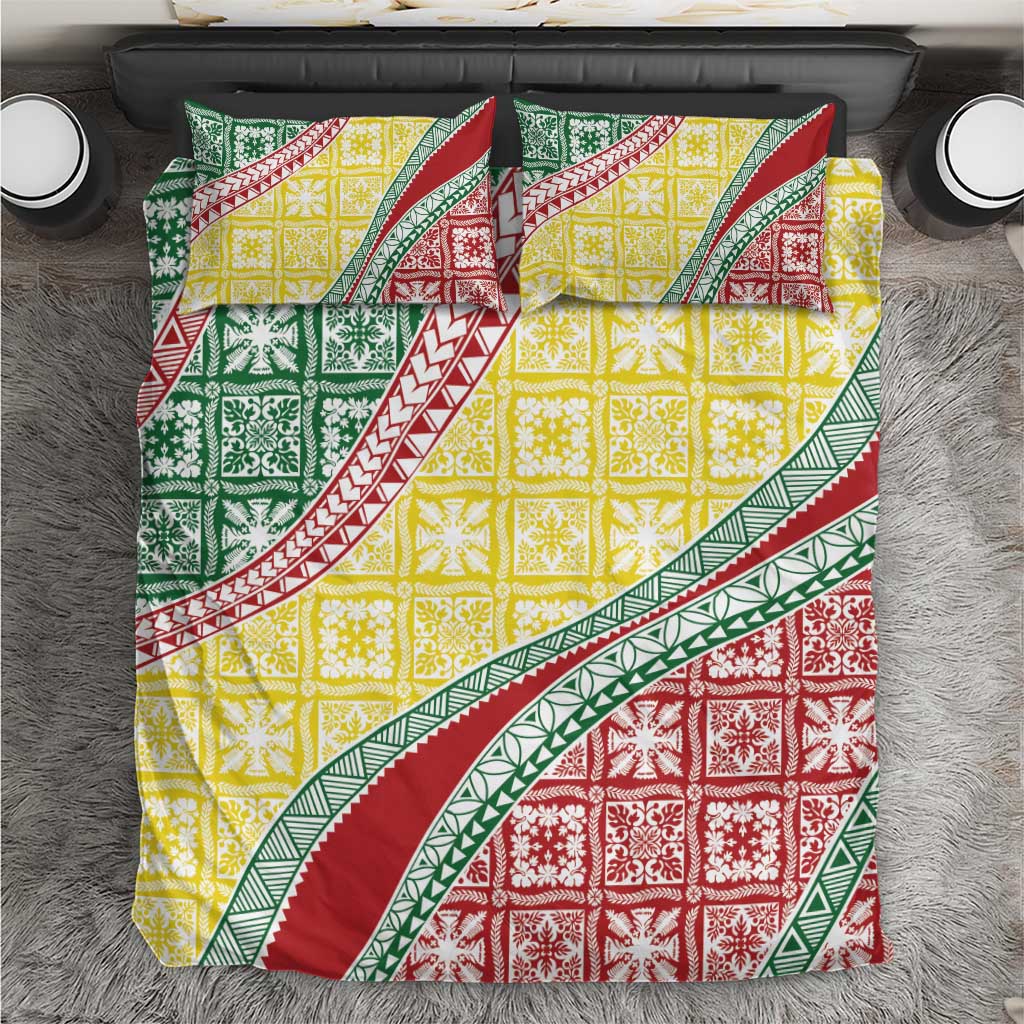 Hawaiian Quilt Pattern Bedding Set Special Color Mixed - Polynesian Pride