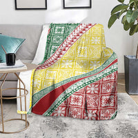 Hawaiian Quilt Pattern Blanket Special Color Mixed - Polynesian Pride