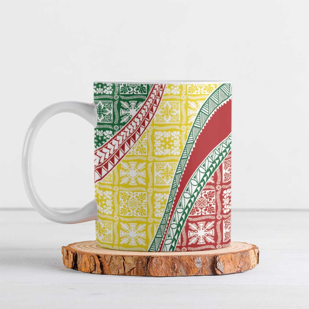 Hawaiian Quilt Pattern Ceramic Mug Special Color Mixed - Polynesian Pride
