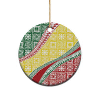 Hawaiian Quilt Pattern Ceramic Ornament Special Color Mixed - Polynesian Pride