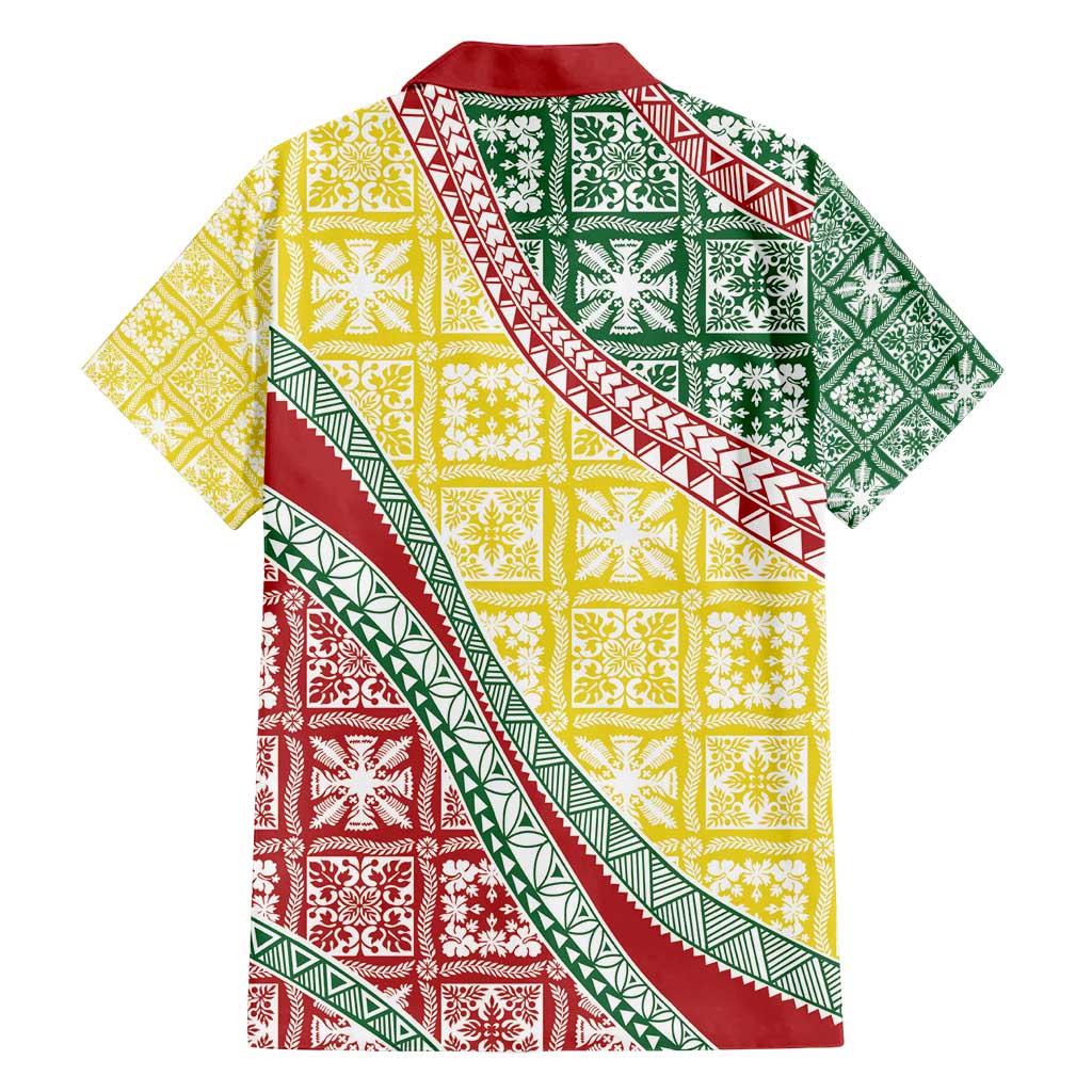 Hawaiian Quilt Pattern Family Matching Long Sleeve Bodycon Dress and Hawaiian Shirt Special Color Mixed - Polynesian Pride