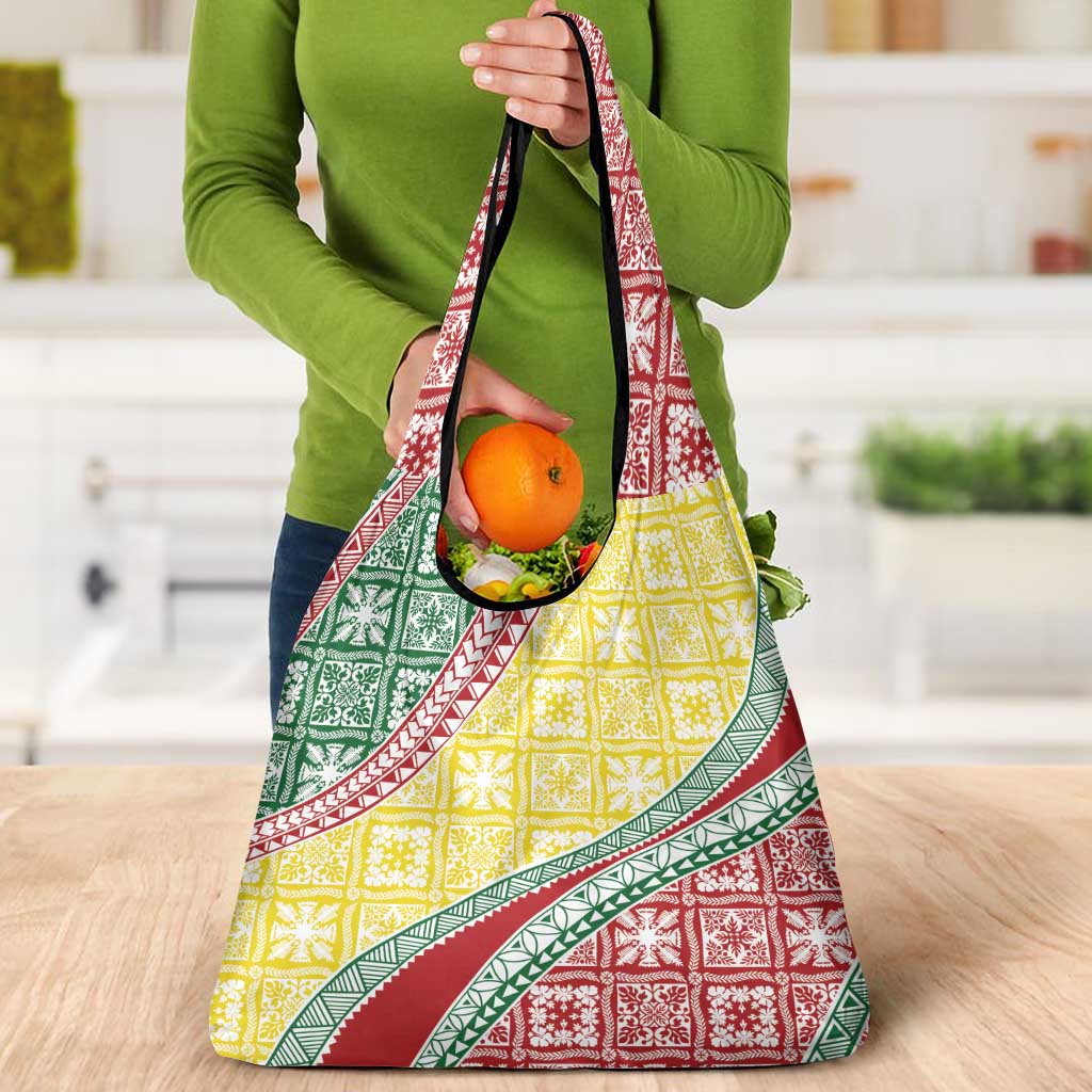 Hawaiian Quilt Pattern Grocery Bag Special Color Mixed LT01 - Polynesian Pride