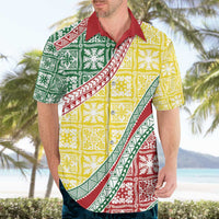 Hawaiian Quilt Pattern Hawaiian Shirt Special Color Mixed - Polynesian Pride