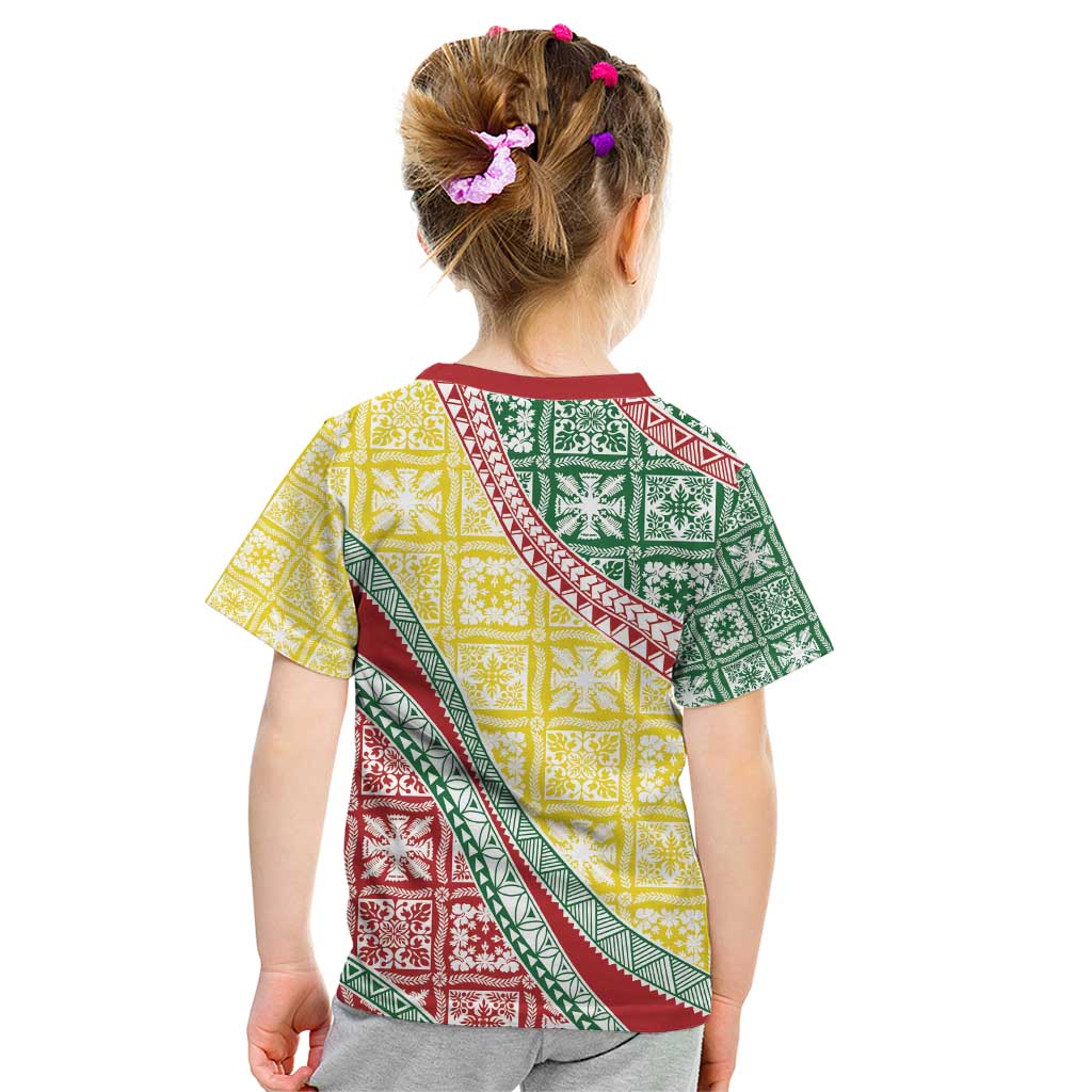 Hawaiian Quilt Pattern Kid T Shirt Special Color Mixed LT01 - Polynesian Pride