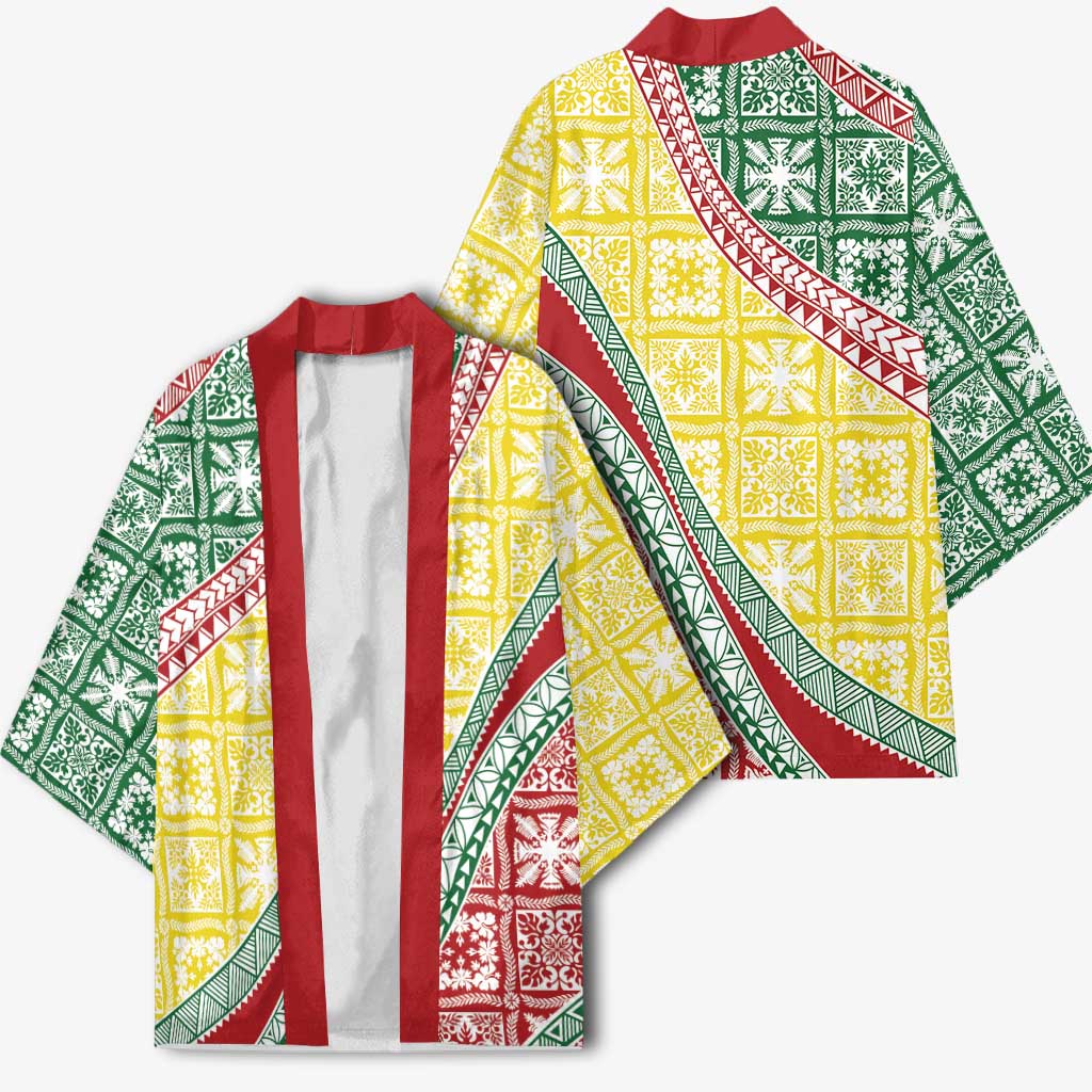 Hawaiian Quilt Pattern Kimono Special Color Mixed - Polynesian Pride