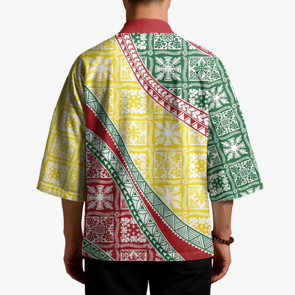 Hawaiian Quilt Pattern Kimono Special Color Mixed - Polynesian Pride