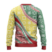 Hawaiian Quilt Pattern Ugly Christmas Sweater Special Color Mixed - Polynesian Pride