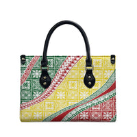Hawaiian Quilt Pattern Leather Bag Special Color Mixed - Polynesian Pride