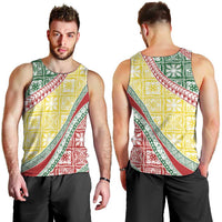 Hawaiian Quilt Pattern Men Tank Top Special Color Mixed - Polynesian Pride