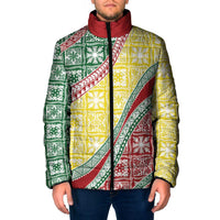 Hawaiian Quilt Pattern Padded Jacket Special Color Mixed - Polynesian Pride
