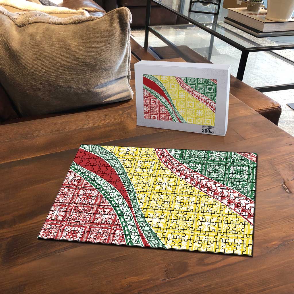 Hawaiian Quilt Pattern Puzzle Special Color Mixed - Polynesian Pride