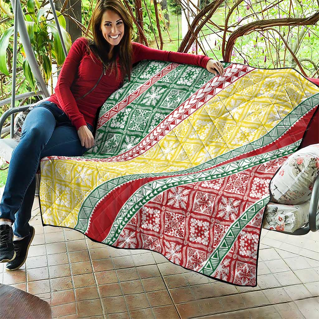 Hawaiian Quilt Pattern Quilt Special Color Mixed - Polynesian Pride