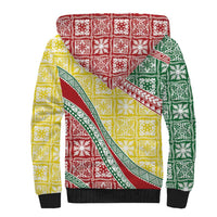 Hawaiian Quilt Pattern Sherpa Hoodie Special Color Mixed - Polynesian Pride