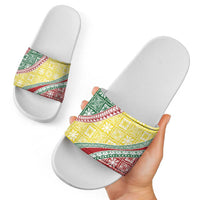 Hawaiian Quilt Pattern Slide Sandals Special Color Mixed LT01 - Polynesian Pride