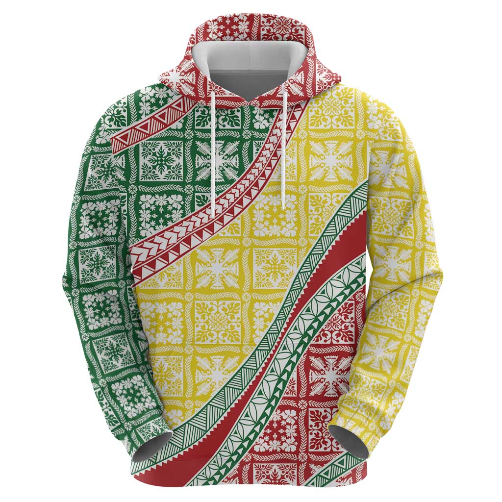 Hawaiian Quilt Pattern Zip Hoodie Special Color Mixed - Polynesian Pride