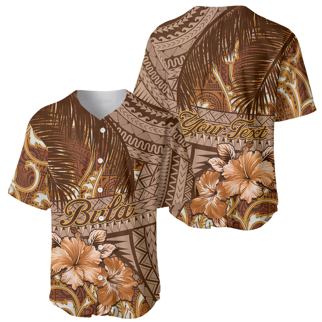 Personalised Fiji Masi Baseball Jersey Bula Fijian Masi Tapa Vintage Style LT01 - Polynesian Pride