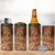 Personalised Fiji Masi 4 in 1 Can Cooler Tumbler Bula Fijian Masi Tapa Vintage Style