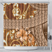 Fiji Masi Shower Curtain Bula Fijian Masi Tapa Vintage Style LT01 - Polynesian Pride