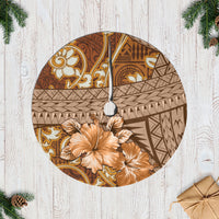 Fiji Masi Tree Skirt Bula Fijian Masi Tapa Vintage Style LT01 Casual Tree Skirts Brown - Polynesian Pride