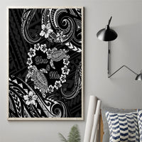 Polynesian Turtle Valentine Canvas Wall Art You And Me Hibiscus Heart LT01 - Polynesian Pride