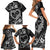 Polynesian Turtle Valentine Family Matching Short Sleeve Bodycon Dress and Hawaiian Shirt You And Me Hibiscus Heart LT01 - Polynesian Pride