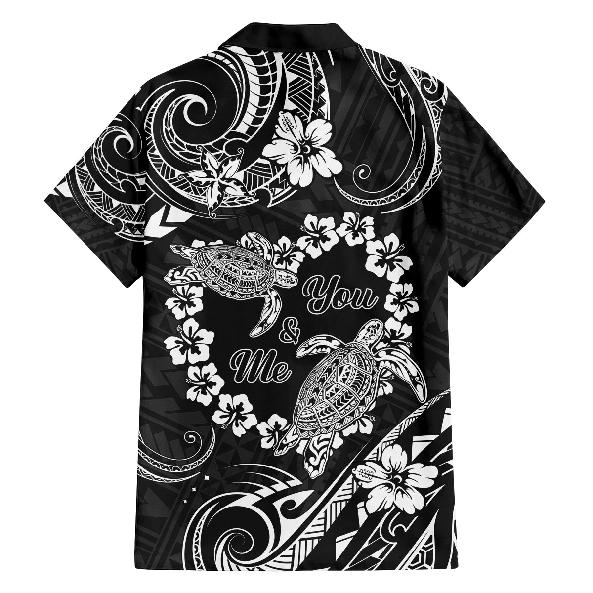 Polynesian Turtle Valentine Family Matching Summer Maxi Dress and Hawaiian Shirt You And Me Hibiscus Heart LT01 - Polynesian Pride
