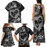Polynesian Turtle Valentine Family Matching Tank Maxi Dress and Hawaiian Shirt You And Me Hibiscus Heart LT01 - Polynesian Pride