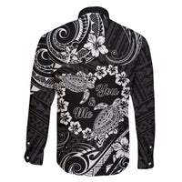 Polynesian Turtle Valentine Family Matching Tank Maxi Dress and Hawaiian Shirt You And Me Hibiscus Heart LT01 - Polynesian Pride