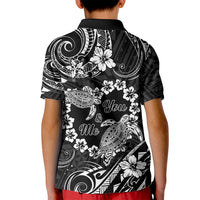 Polynesian Turtle Valentine Kid Polo Shirt You And Me Hibiscus Heart LT01 - Polynesian Pride