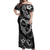 Polynesian Turtle Valentine Off Shoulder Maxi Dress You And Me Hibiscus Heart LT01 Women Black - Polynesian Pride