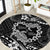 Polynesian Turtle Valentine Round Carpet You And Me Hibiscus Heart LT01 Black - Polynesian Pride