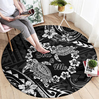 Polynesian Turtle Valentine Round Carpet You And Me Hibiscus Heart LT01 - Polynesian Pride