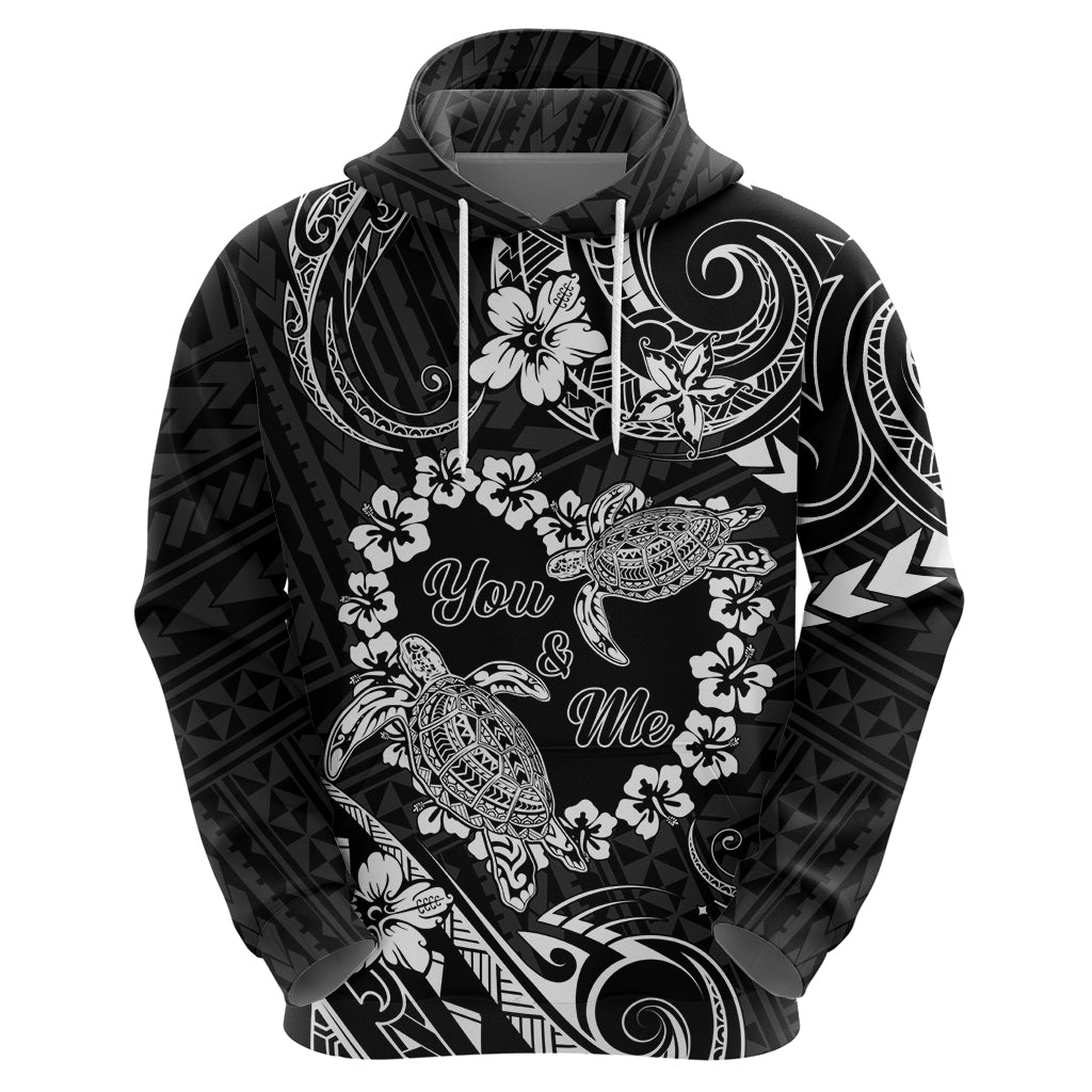 Polynesian Turtle Valentine Zip Hoodie You And Me Hibiscus Heart LT01 - Polynesian Pride