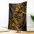 Polynesian Turtle Valentine Blanket You And Me Gold Hibiscus Heart LT01 Gold - Polynesian Pride