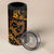 Polynesian Turtle Valentine 4 in 1 Can Cooler Tumbler You And Me Gold Hibiscus Heart