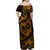 Polynesian Turtle Valentine Family Matching Off Shoulder Maxi Dress and Hawaiian Shirt You And Me Gold Hibiscus Heart LT01 - Polynesian Pride