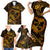 Polynesian Turtle Valentine Family Matching Short Sleeve Bodycon Dress and Hawaiian Shirt You And Me Gold Hibiscus Heart LT01 - Polynesian Pride