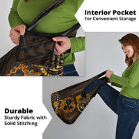 Polynesian Turtle Valentine Grocery Bag You And Me Gold Hibiscus Heart