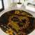 Polynesian Turtle Valentine Round Carpet You And Me Gold Hibiscus Heart LT01 Gold - Polynesian Pride