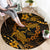 Polynesian Turtle Valentine Round Carpet You And Me Gold Hibiscus Heart LT01 - Polynesian Pride