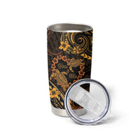 Polynesian Turtle Valentine Tumbler Cup You And Me Gold Hibiscus Heart LT01 - Polynesian Pride