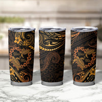 Polynesian Turtle Valentine Tumbler Cup You And Me Gold Hibiscus Heart LT01 - Polynesian Pride