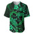 Polynesian Turtle Valentine Baseball Jersey You And Me Green Hibiscus Heart LT01 Green - Polynesian Pride