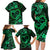 Polynesian Turtle Valentine Family Matching Long Sleeve Bodycon Dress and Hawaiian Shirt You And Me Green Hibiscus Heart LT01 - Polynesian Pride